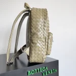 BottegaVeneta灰褐色Intrecciato編織小號皮革背包：圖片 3
