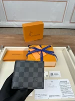 Amerigo Damier Graphite 男士多功能真皮錢包：圖片 2