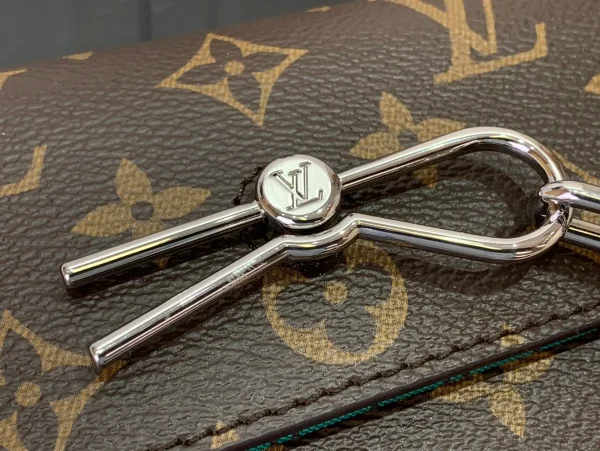 Louis Vuitton Steamer可穿戴式錢包 - Borneo綠色Monogram Macassar塗層帆布：圖片 7