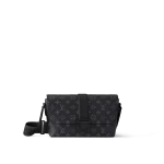 Louis Vuitton S-Cape 郵差包 | Monogram Eclipse 帆布 黑色皮革飾邊