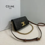 高仿CELINE-賽琳 TRIOMPHE CANVAS迷你手袋 - 多功能時尚智能手機包-10L972：圖片 4