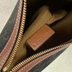 高仿CELINE-賽琳 標誌印花牛皮革包邊時尚肩背包-114712：圖片 10