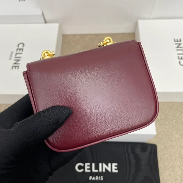 高仿CELINE-賽琳 迷你TRIOMPHE牛皮斜挎手袋-10L843：圖片 3