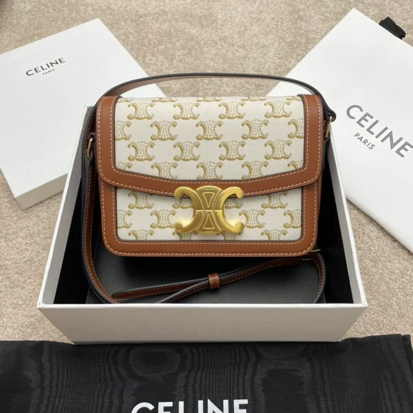高仿CELINE-賽琳 TRIOMPHE 牛皮革斜挎包 - 時尚多功能肩背包-188882：圖片 2