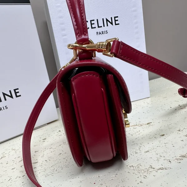 高仿CELINE-賽琳 迷你TRIOMPHE金屬扣手袋 - 時尚手提斜挎包-10L063：圖片 4