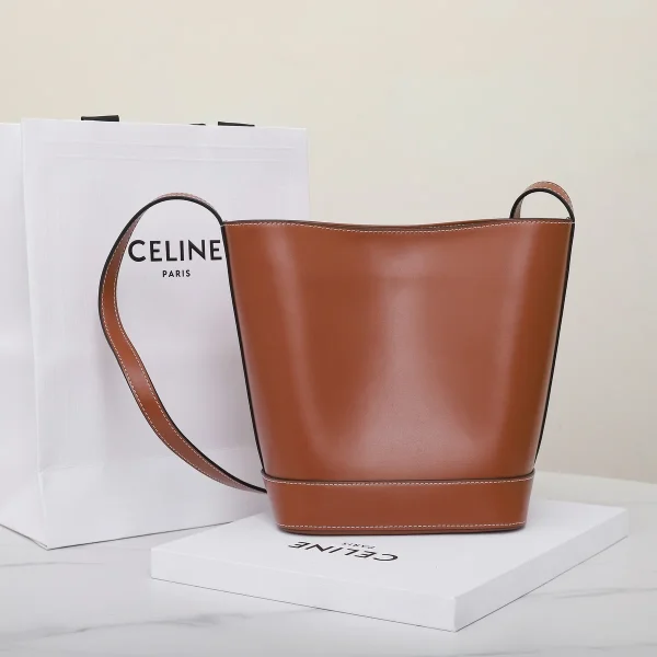 高仿CELINE-賽琳 復古牛皮革斜挎包 - 多功能便攜設計-113783：圖片 5