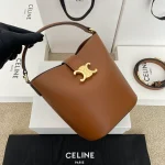 高仿CELINE-賽琳 TRIOMPHE磁扣牛皮手提斜挎包-119173：圖片 2