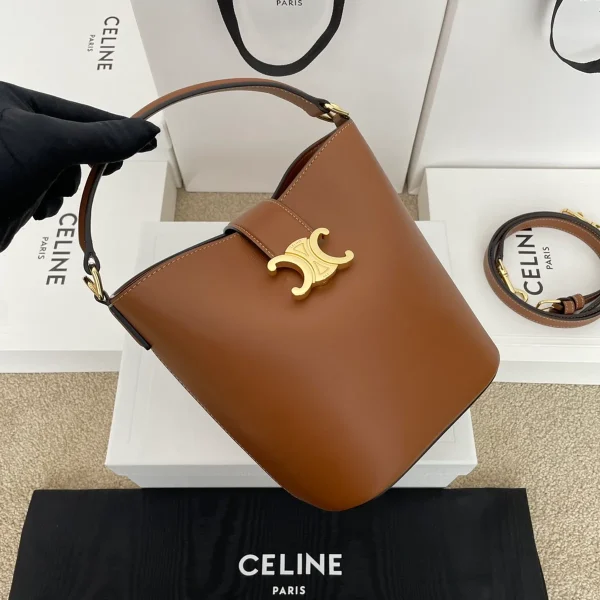 高仿CELINE-賽琳 TRIOMPHE磁扣牛皮手提斜挎包-119173：圖片 2