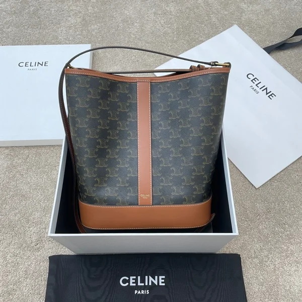 高仿CELINE-賽琳 時尚多功能斜挎包 - 人造革/牛皮革材質-191132：圖片 2