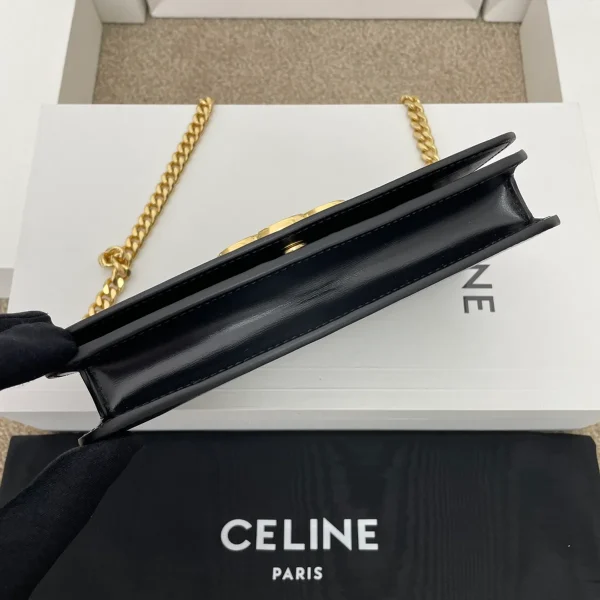 高仿CELINE-賽琳 迷你TRIOMPHE鎖扣牛皮手袋 - 多功能時尚隨身包-10L973：圖片 5