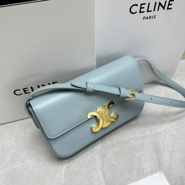 高仿CELINE-賽琳 TRIOMPHE 牛皮革肩背包 - 經典鎖扣設計-194143：圖片 3