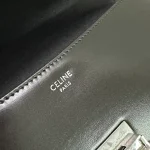 高仿CELINE-賽琳 TRIOMPHE 銀色飾面牛皮革肩背包-115533：圖片 10