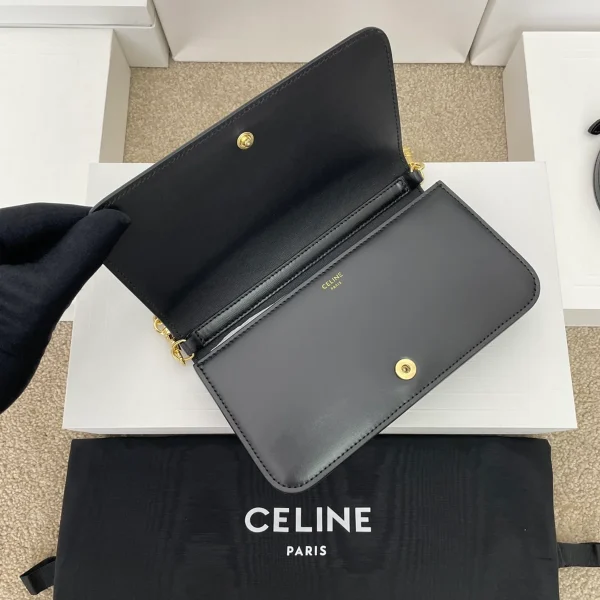 高仿CELINE-賽琳 迷你TRIOMPHE鎖扣牛皮手袋 - 多功能時尚隨身包-10L973：圖片 8