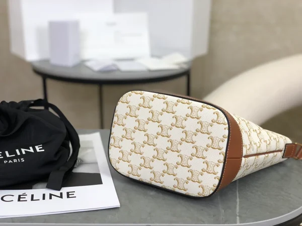 高仿CELINE-賽琳 時尚多功能斜挎包 - 人造革/牛皮革拼接設計-191442：圖片 10