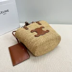 高仿CELINE-賽琳 手工編織牛皮革包邊手提肩背包-115802：圖片 5