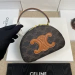 高仿CELINE-賽琳 迷你牛皮革包邊標誌印花手袋 - 多背法時尚配飾-10K642：圖片 2