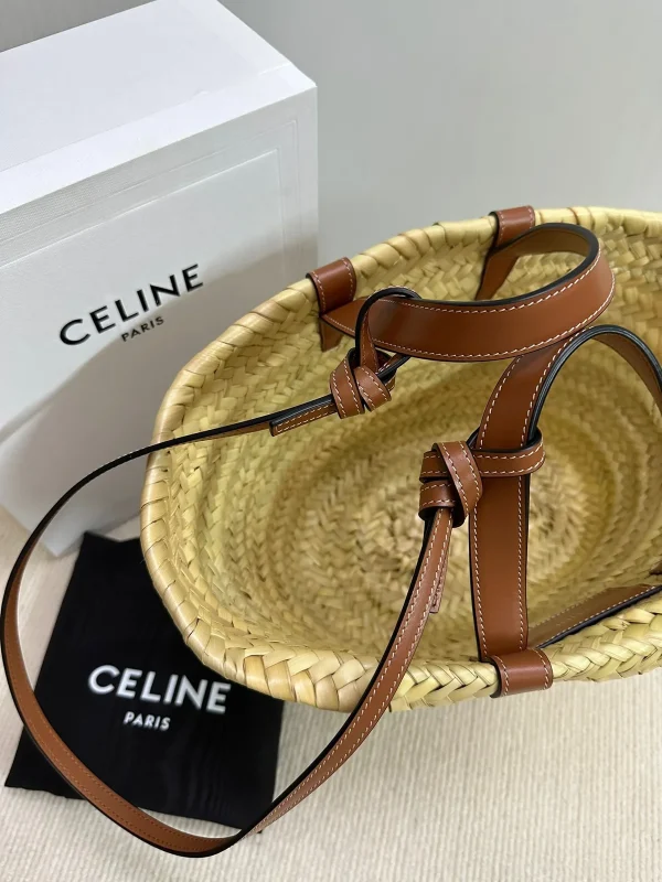 高仿CELINE-賽琳 手工棕櫚葉牛皮革時尚手提包-113832：圖片 9