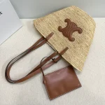 高仿CELINE-賽琳 手工編織牛皮革包邊肩背包-114342：圖片 10