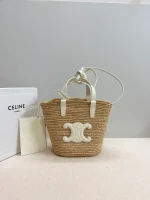 高仿CELINE-賽琳 手工編織牛皮革包邊手提肩背包-115802：圖片 2