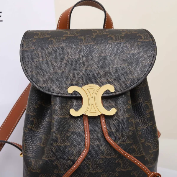 高仿CELINE-賽琳 Saint Laurent TRIOMPHE CANVAS 多功能印花背包-118702：圖片 8