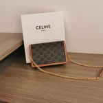 高仿CELINE-賽琳 TRIOMPHE CANVAS迷你手袋 - 時尚便攜多功能肩背包-10L462：圖片 3