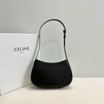 高仿CELINE-賽琳 銀色飾面牛皮革斜挎包-115703：圖片 3