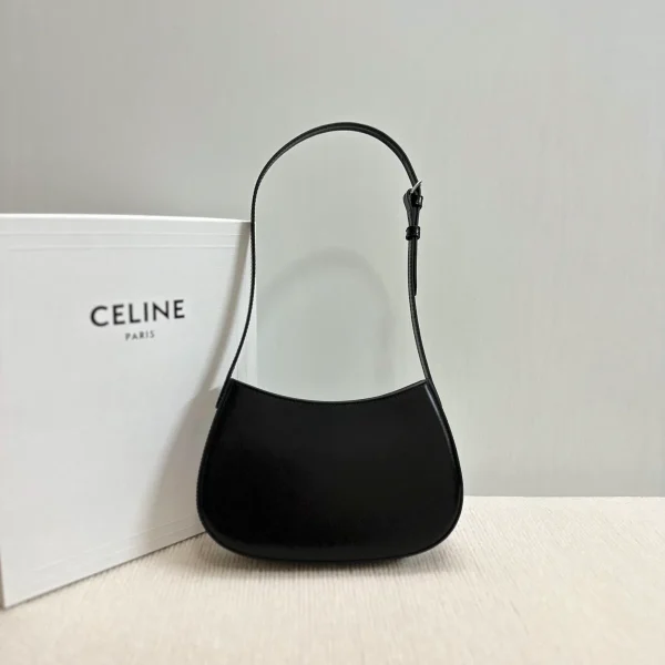 高仿CELINE-賽琳 銀色飾面牛皮革斜挎包-115703：圖片 3