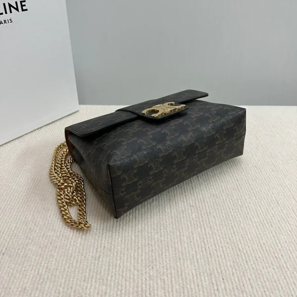 高仿CELINE-賽琳 Triomphe 牛皮革斜挎包-115852：圖片 5