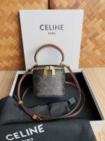 高仿CELINE-賽琳 聖羅蘭 TRIOMPHE CANVAS 迷你手袋-10J762：圖片 2