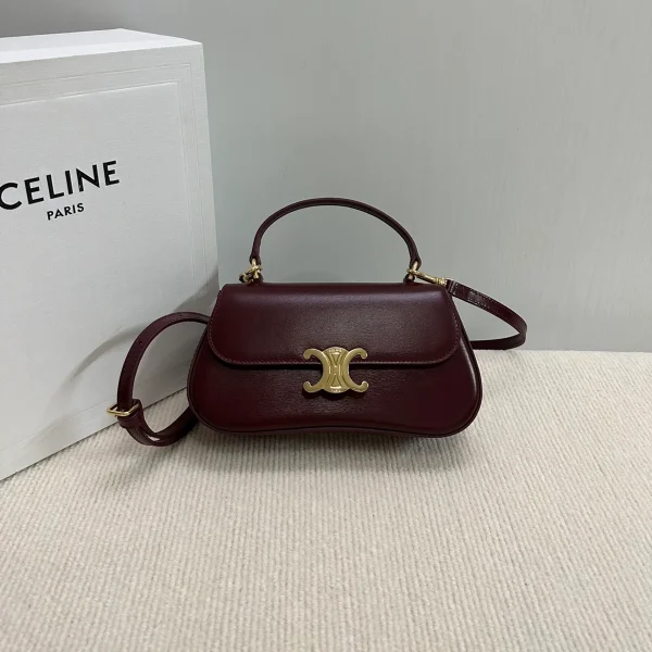 高仿CELINE-賽琳 TRIOMPHE牛皮革多功能手提斜挎包-119533：圖片 2