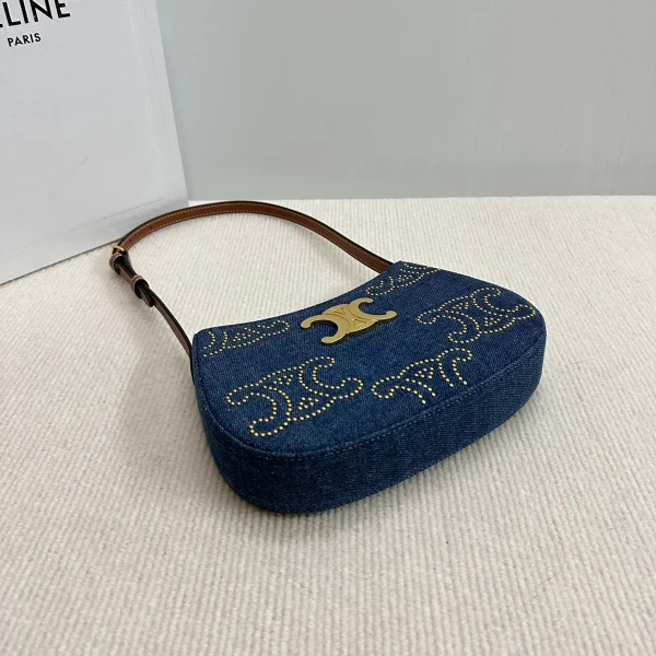 高仿CELINE-賽琳 牛皮革包邊羊皮襯裏時尚肩背包-115702：圖片 7