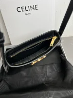 高仿CELINE-賽琳 時尚金色飾面牛皮革肩背包-115703：圖片 9
