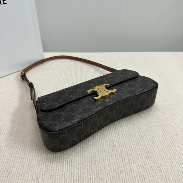 高仿CELINE-賽琳 TRIOMPHE金屬鎖扣羊皮革肩背包-115532：圖片 5