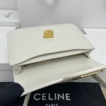 高仿CELINE-賽琳 TRIOMPHE壓印旋轉鎖扣牛皮手提包-121423：圖片 10