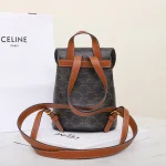 高仿CELINE-賽琳 Saint Laurent TRIOMPHE CANVAS 多功能印花背包-118702：圖片 5