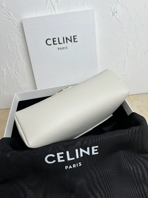 高仿CELINE-賽琳 經典TRIOMPHE牛皮斜挎包 - 金色飾面優雅設計-116593：圖片 10