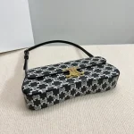 高仿CELINE-賽琳 TRIOMPHE鎖扣牛皮革肩背包 - 經典金色飾面-115532：圖片 5