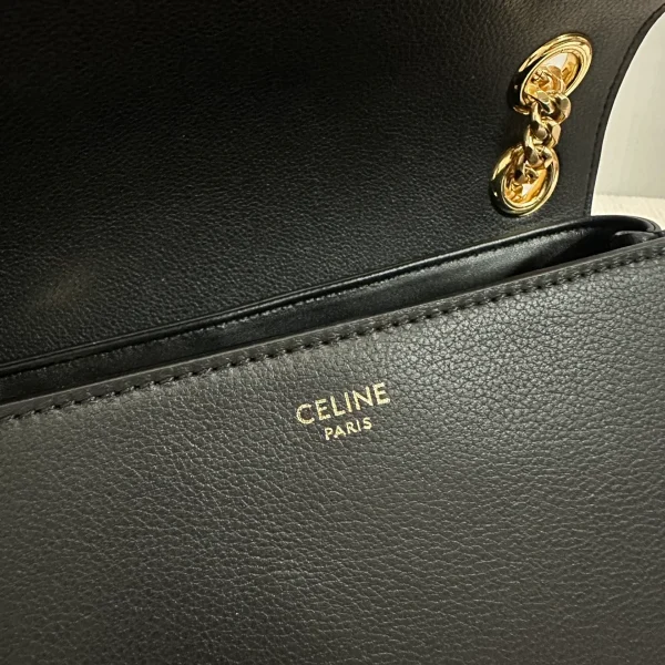 高仿CELINE-賽琳 經典TRIOMPHE牛皮革斜挎包 - 金色飾面多功能收納-115853：圖片 8