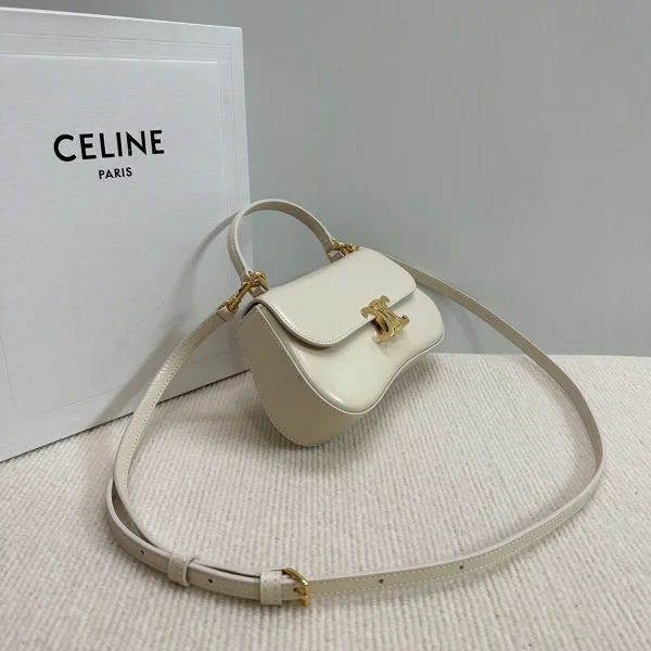 高仿CELINE-賽琳 Triomphe 牛皮革手提斜挎包-119533：圖片 4