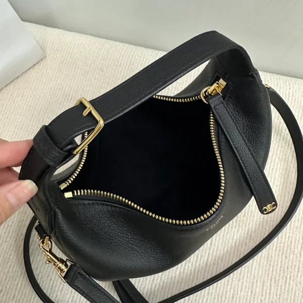 高仿CELINE-賽琳 金色牛皮多功能手提斜挎包 - 大容量智能手機收納-120723：圖片 8