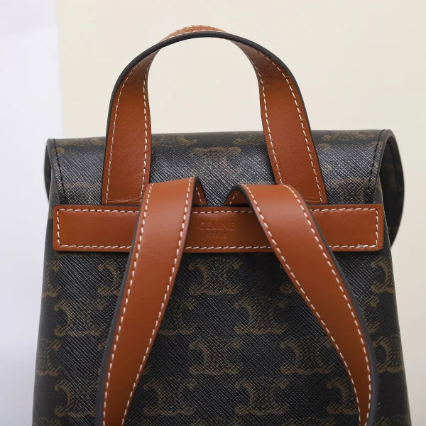高仿CELINE-賽琳 Saint Laurent TRIOMPHE CANVAS 多功能印花背包-118702：圖片 9