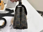 高仿CELINE-賽琳 TRIOMPHE鎖扣牛皮革包邊多功能手提斜挎包-118112：圖片 5