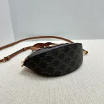 高仿CELINE-賽琳 標誌印花牛皮革包邊多功能手提斜挎包-122262：圖片 7