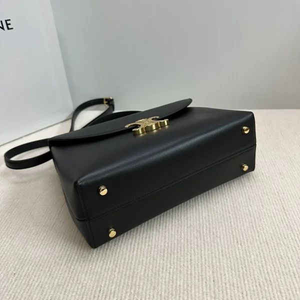 高仿CELINE-賽琳 經典TRIOMPHE牛皮革多功能手提斜挎包-117523：圖片 6