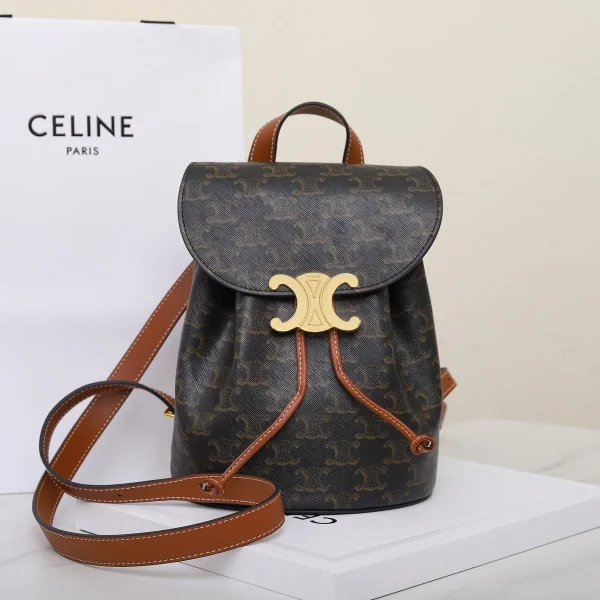 高仿CELINE-賽琳 Saint Laurent TRIOMPHE CANVAS 多功能印花背包-118702：圖片 2