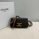 高仿CELINE-賽琳 TRIOMPHE CANVAS迷你手袋 - 多功能時尚智能手機包-10L972：圖片 2