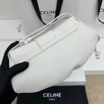 高仿CELINE-賽琳 簡約時尚銀色飾面牛皮革手提-119883：圖片 3