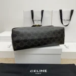 高仿CELINE-賽琳 經典TRIOMPHE標誌印花牛皮斜挎包-118222：圖片 5