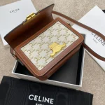 高仿CELINE-賽琳 TRIOMPHE 牛皮革斜挎包 - 時尚多功能肩背包-188882：圖片 6