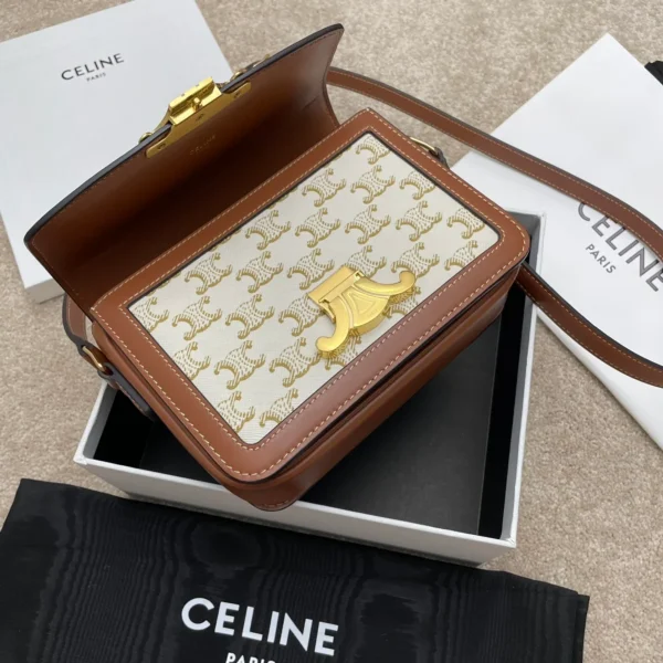 高仿CELINE-賽琳 TRIOMPHE 牛皮革斜挎包 - 時尚多功能肩背包-188882：圖片 6